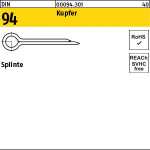 DIN 94 Kupfer Cu - Splinte