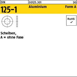 DIN 125 Aluminium A 4, 3 ( x 0, 8) Al - Scheiben