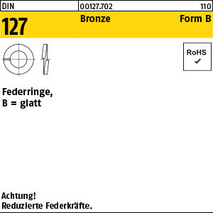 DIN 127 CuSn6 B 3 Bronze - Federringe