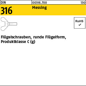 DIN 316 Messing - Flügelschrauben