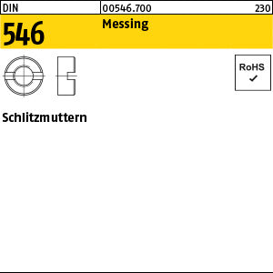 DIN 546 Messing - Schlitzmuttern