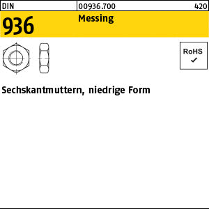 DIN 936 Messing - Sechskantmuttern