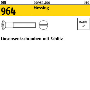 DIN 964 Messing - Linsen-Senkschrauben