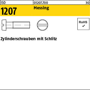 ISO 1207 Messing - Zylinderschrauben
