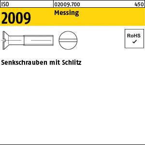 ISO 2009 Messing - Senkschrauben