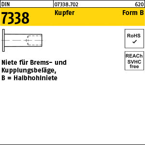 DIN 7338 Kupfer B Cu - Niete