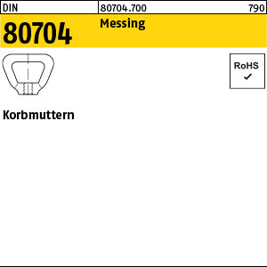 DIN 80704 Messing - Korbmuttern