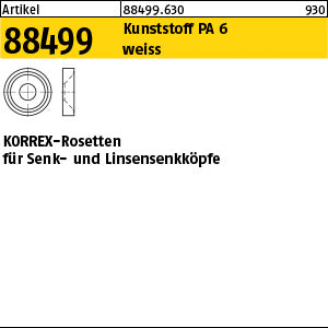 KORREX-Rosetten Kunststoff weiß Typ - KORREX-Rosetten