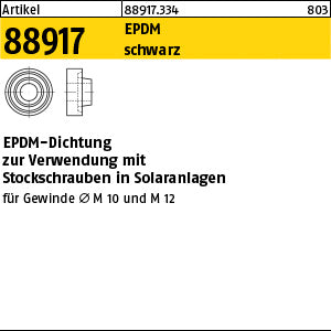 EPDM-Dichtungen für Stockschr. schwarz für und M 12 EPDM - EPDM-Dichtungen