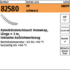 Kabelbündelschlauch Helawrap PP schwarz - Kabelbündelschlauch