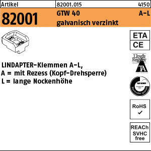 LINDAPTER GT A LM 10 galvanisch verzinkt, lang