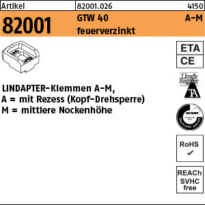 LINDAPTER GT A MM 10 feuerverzinkt, mittel