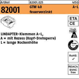 LINDAPTER GT A LM 10 feuerverzinkt, lang