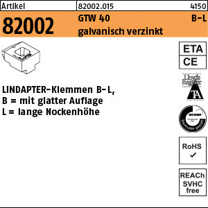 LINDAPTER GT B LM 10 galvanisch verzinkt, lang