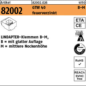 LINDAPTER GT B MM 10 feuerverzinkt, mittel