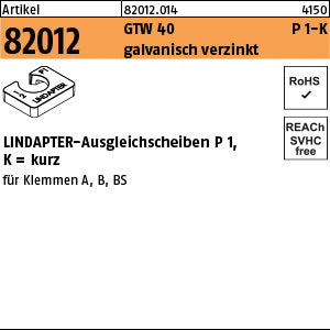 LINDAPTER Stahl P1 galvanisch verzinkt, kurz