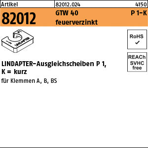 LINDAPTER Stahl P1 feuerverzinkt, kurz