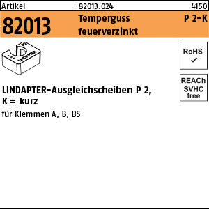 LINDAPTER Stahl P2 feuerverzinkt, kurz