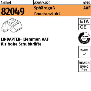 LINDAPTER AAF Sphäro-Guß, feuerverzinkt, 2-teilig
