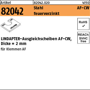 LINDAPTER Stahl AF CW Scheiben, feuerverzinkt