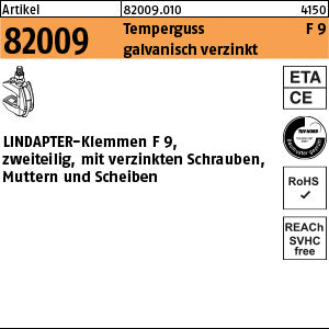LINDAPTER GT F 9 galvanisch verzinkt, komplett
