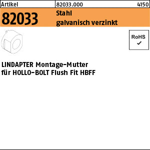 LINDAPTER Montagemutter für FlushFit HBFF08 - LINDAPETR Montagemu.