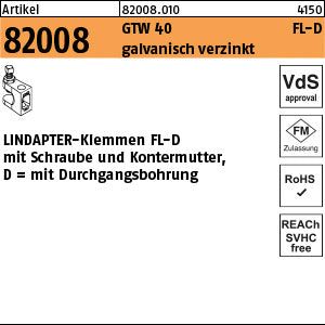 LINDAPTER GT FL 1-D 9 galvanisch verzinkt