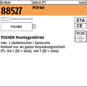 FISCHER-Montagemörtel 300 T 1 Kartusche/2 Statikmischer
