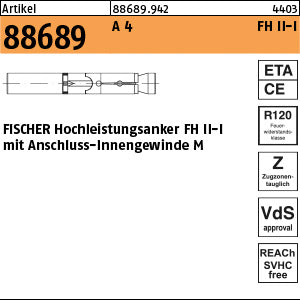 FISCHER-Hochleistungsanker A4 FH II 12/M 6 I
