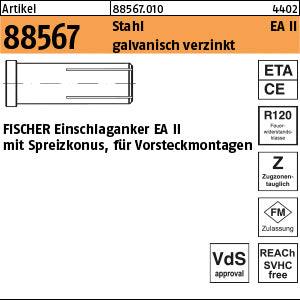 FISCHER-Einschlaganker Stahl verzinkt EA II