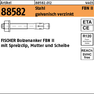 FISCHER-Bolzen galvanisch verzinkt FBN II 6/