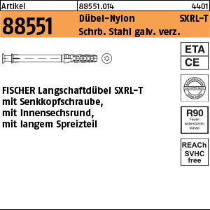 FISCHER-Langschaftdübel SXRL T (Senkkopf-ISR)
