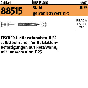 FISCHER-Justierschraube JUSS Stahl verzinkt JUSS /T25