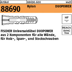 FISCHER-Dübel Nylon DUOPOWER LD