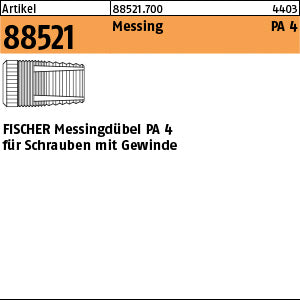 FISCHER-Messingdübel PA 4 / 7, 5
