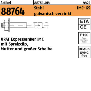 UPAT-IMC Expressanker Stahl Zn 12/ 80/174 GS mit ETA-Zulassung
