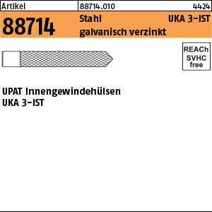 UPAT Ankerstangen UKA 3 Stahl IST galvanisch verzinkt, Innengew.hülse
