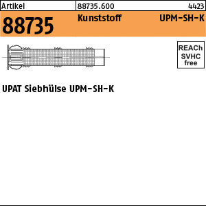 UPAT Siebhülsen UPM SH 12/ 50 Kunststoff