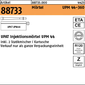 UPAT Verbundmörtel UPM 44-360 je 360ml, 1 Stk.=1 Kart.+2 M.