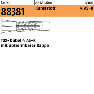 TOX - Dübel 4 AS K Kunststoff - TOX-Dübel 4