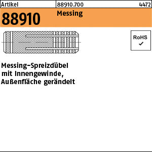 Metalldübel gerändelt Messing / 5 x 16 - Messing-Spreizdübel
