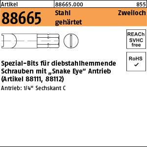 Bits für Zweilochschr. Aufn.1/4 für SP - 4 - Spezial-Bits