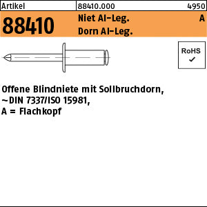 Blindniete Alu/Alu Dorn FLAKO - Offene Blindniete