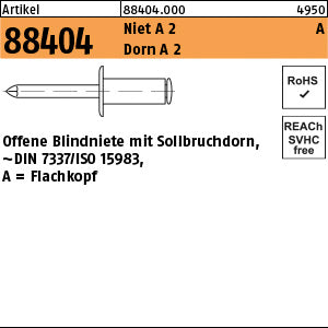 Blindniete A2/A2 FLAKO A - Offene Blindniete