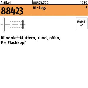 Blindniet-Mutter. Alu-Legierung Flako / 0, 25 - 3, 0 - Blindnietmuttern