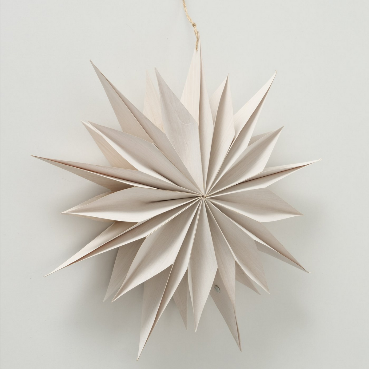 XXL Dekoanhänger / Weihnachtsstern Holzoptik - Papier - Ø50cm - Handarbeit