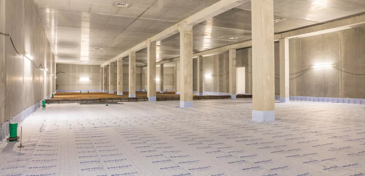 Geficon UBD Abdichtungsbahn auf Beton