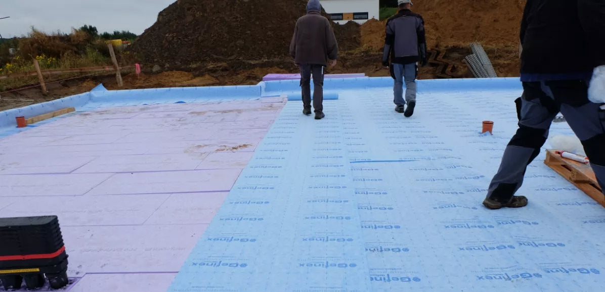 Geficon UDB Abdichtungsbahn zur Verlegung auf Bodenplatte in Kombination mit Wärmedämmplatten