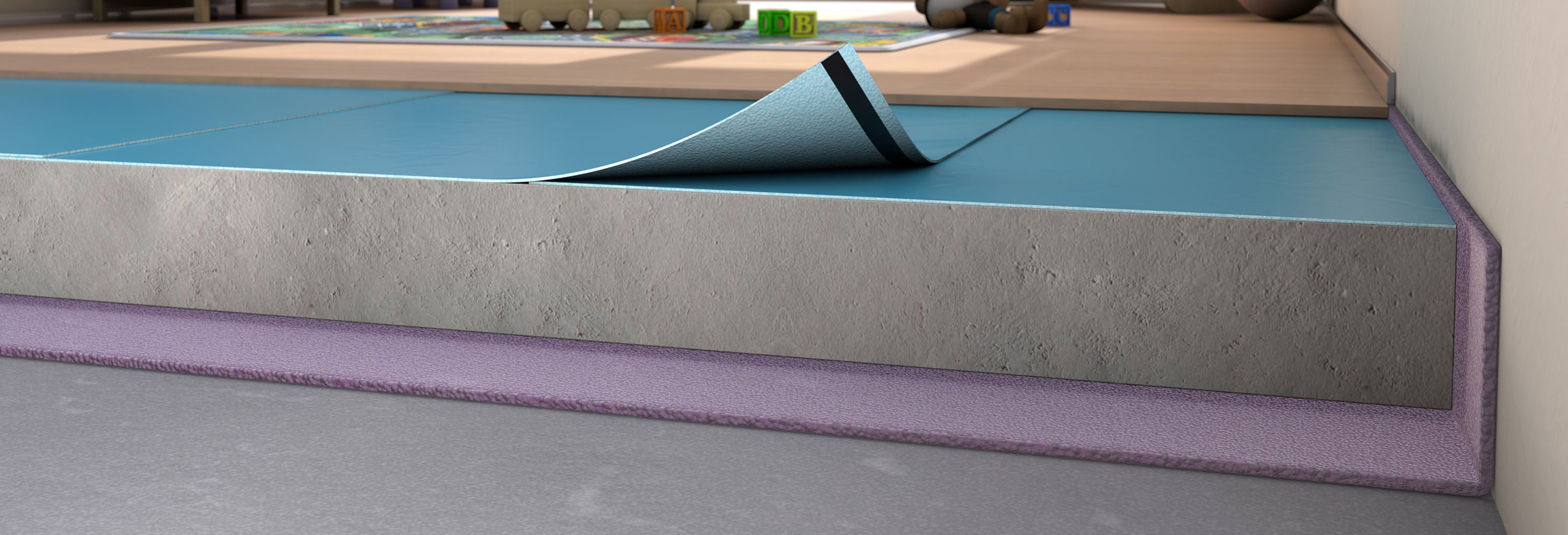 Parkett- und Laminatunterlagen für Beton, Laminat und Parkettböden