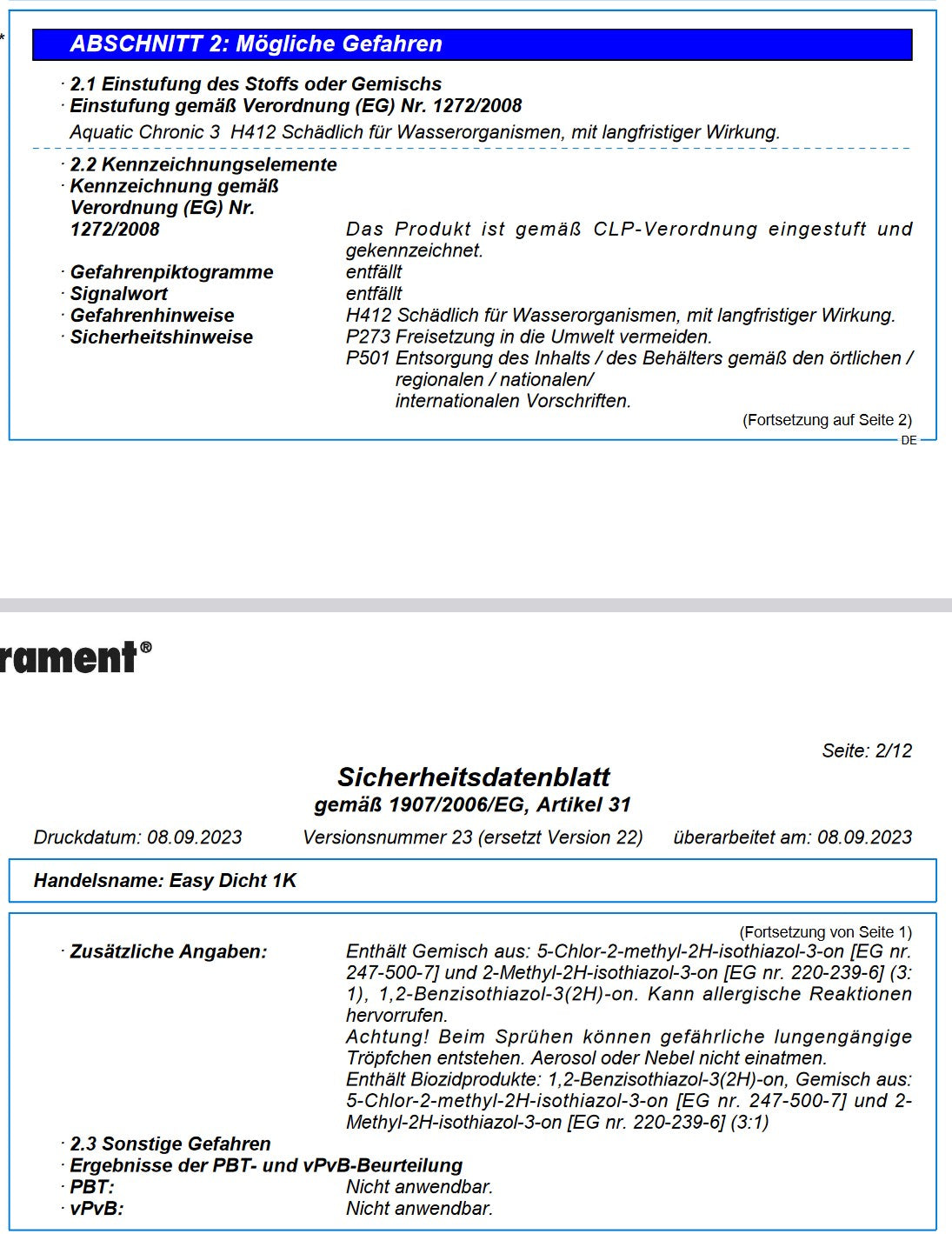 Ultrament - Easy Dicht 1K - Reaktivabdichtung